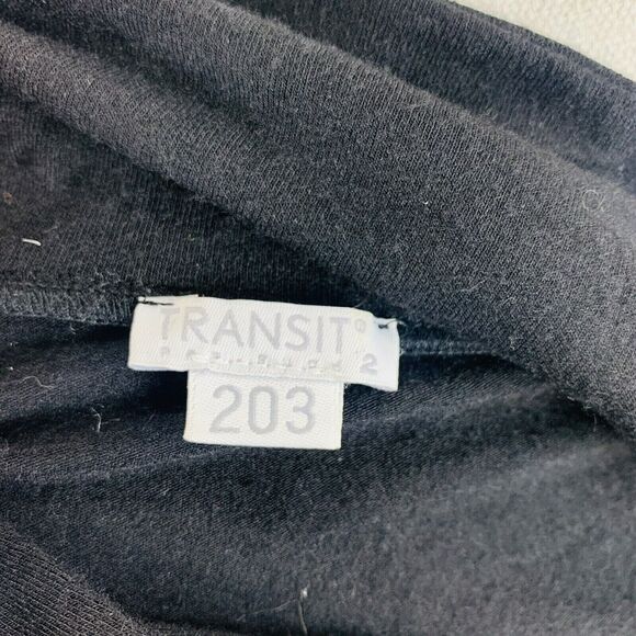 Transit Par Such Sheath Dress Long Sleeve Career Black Gray Knee Length Size 2 - Picture 8 of 9